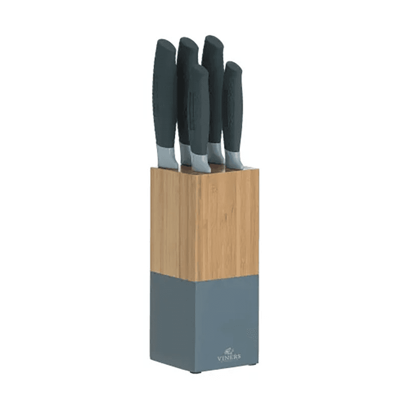 Horizon 6 Piece Knife Block, Grey