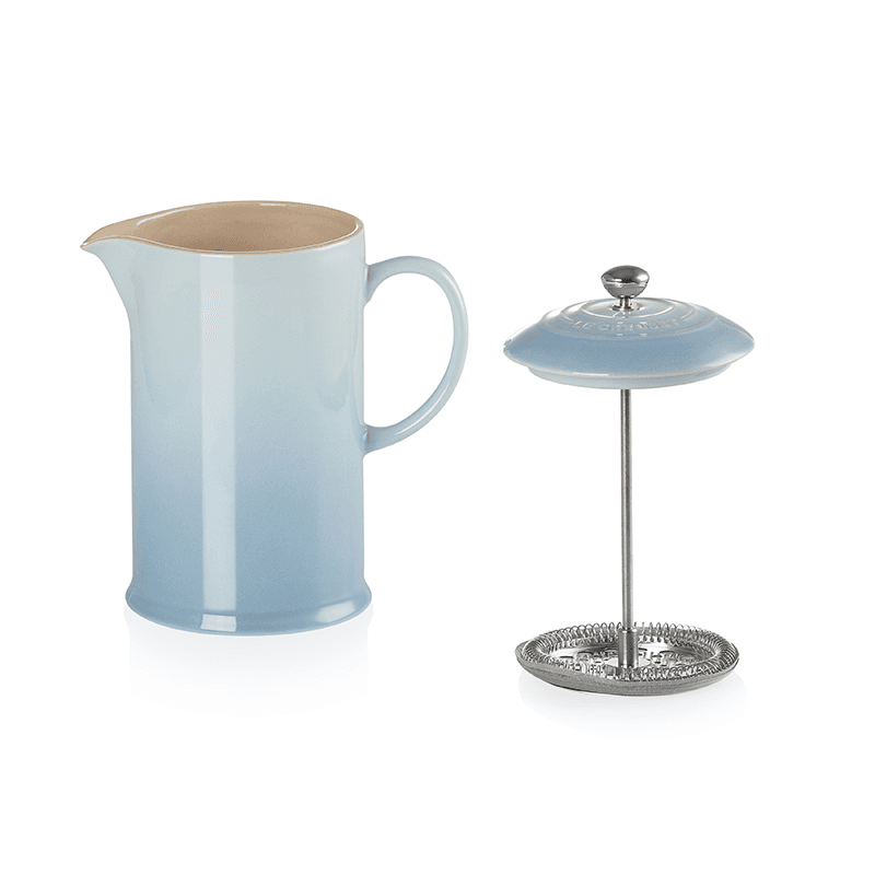 Stoneware Cafetiere, 1 litre, Coastal Blue