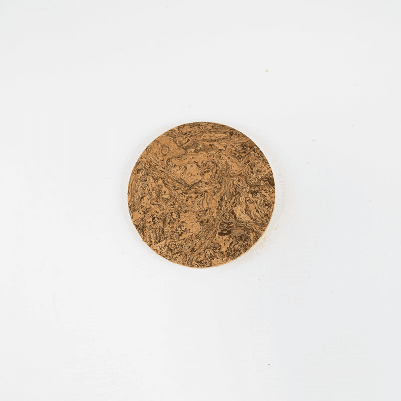 Cork Set of 4 Coasters, D10cm, Natural