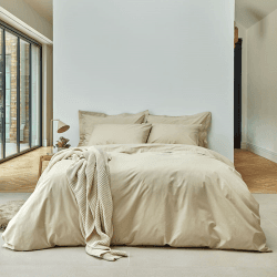 Image showing the 200TC Organic Fitted Sheet, King, Hazelnut product.