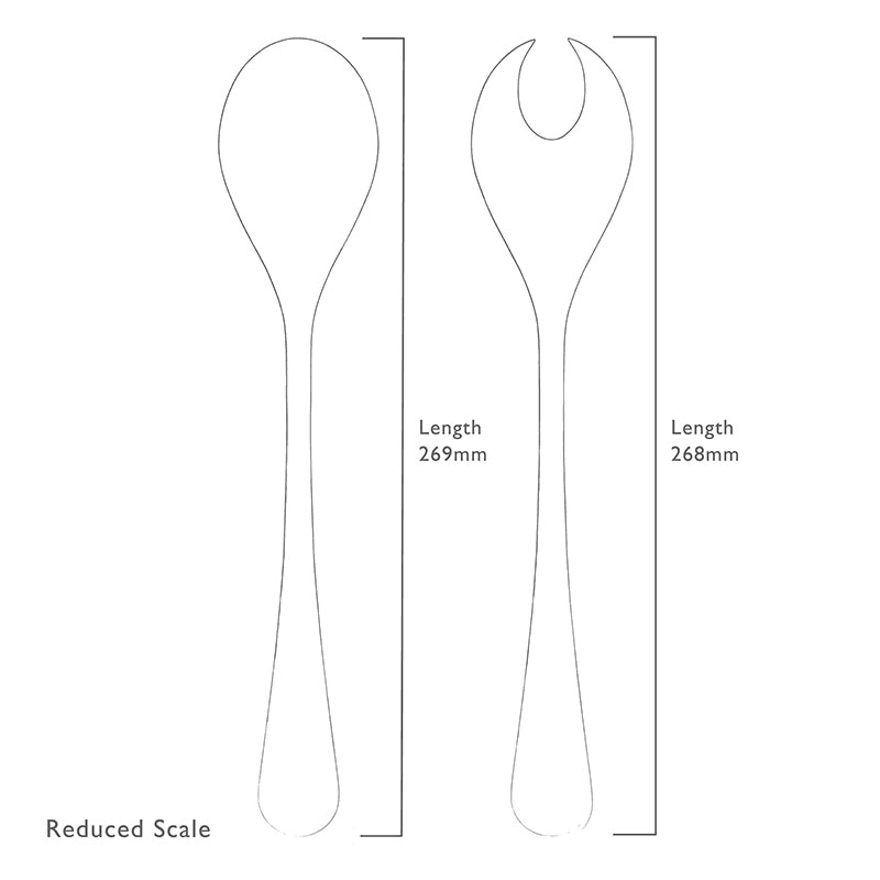 Radford Traditional Salad Servers, Stainless Steel