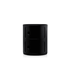 Image showing the Componibili 2 door cabinet, H40 x W32 x D32 cm, Black product.