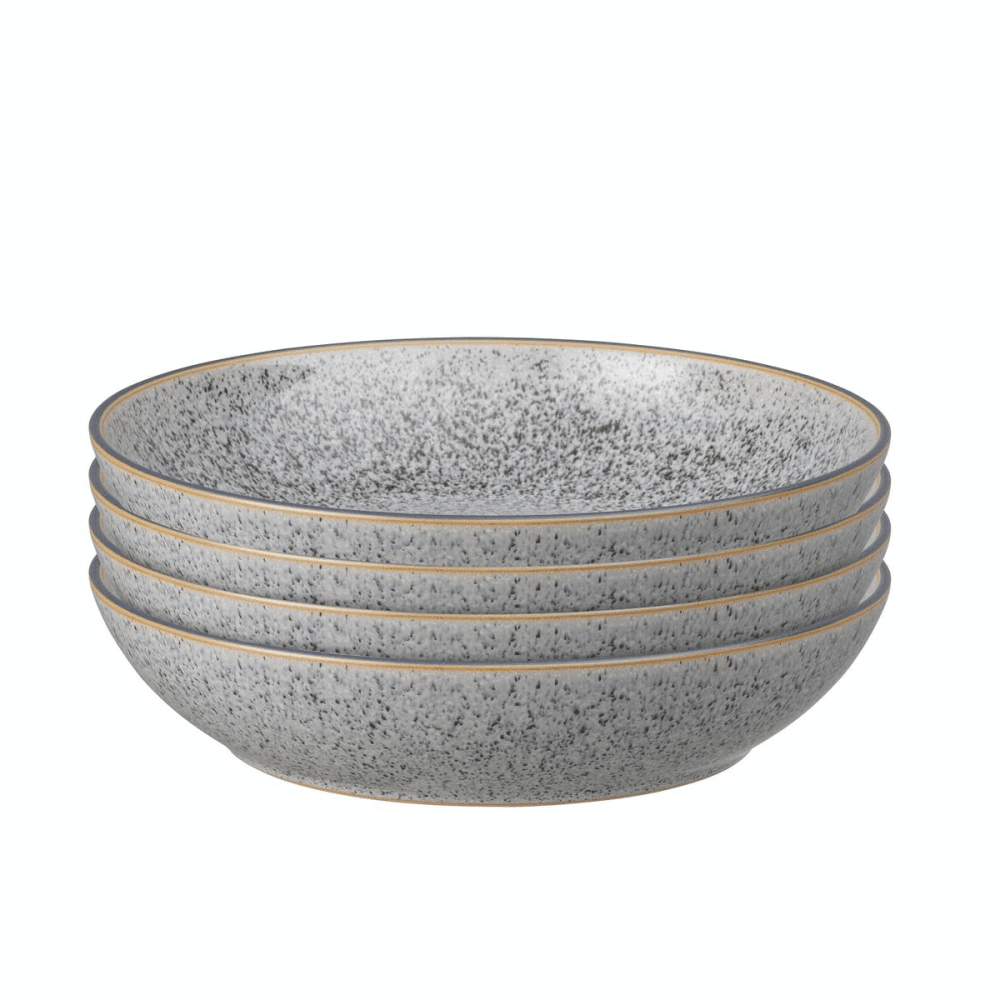Studio Grey Set of 4 pasta bowls, 22 x 5cm, Granite