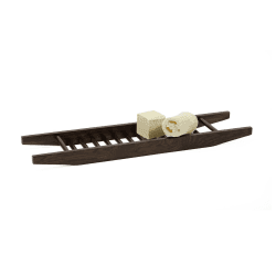 Image showing the Studio Bath bridge, H5 x W75 x D18cm, Dark Brown product.