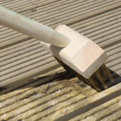 Image showing the Miracle Decking Brush, Silver/Natural product.