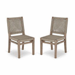 Image showing the Chilford Set of 2 Dining Chairs, Acacia product.