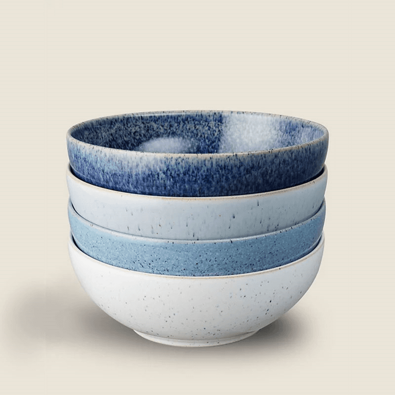 Studio Blue 4 piece cereal bowl set, 17cm