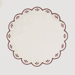 Image showing the Poppy Set of 4 Placemats, D40cm, Burgandy product.