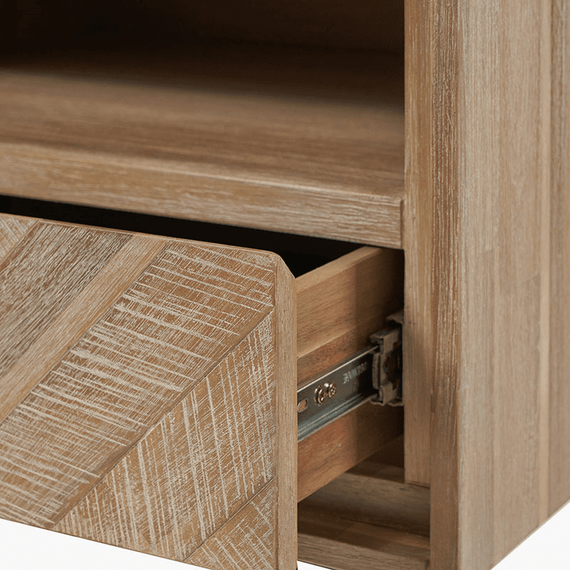 Marca Bedside Table, Acacia Wood