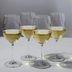 Image showing the Julie Set of 4 White Wine Glasses, 468ml, Clear product.