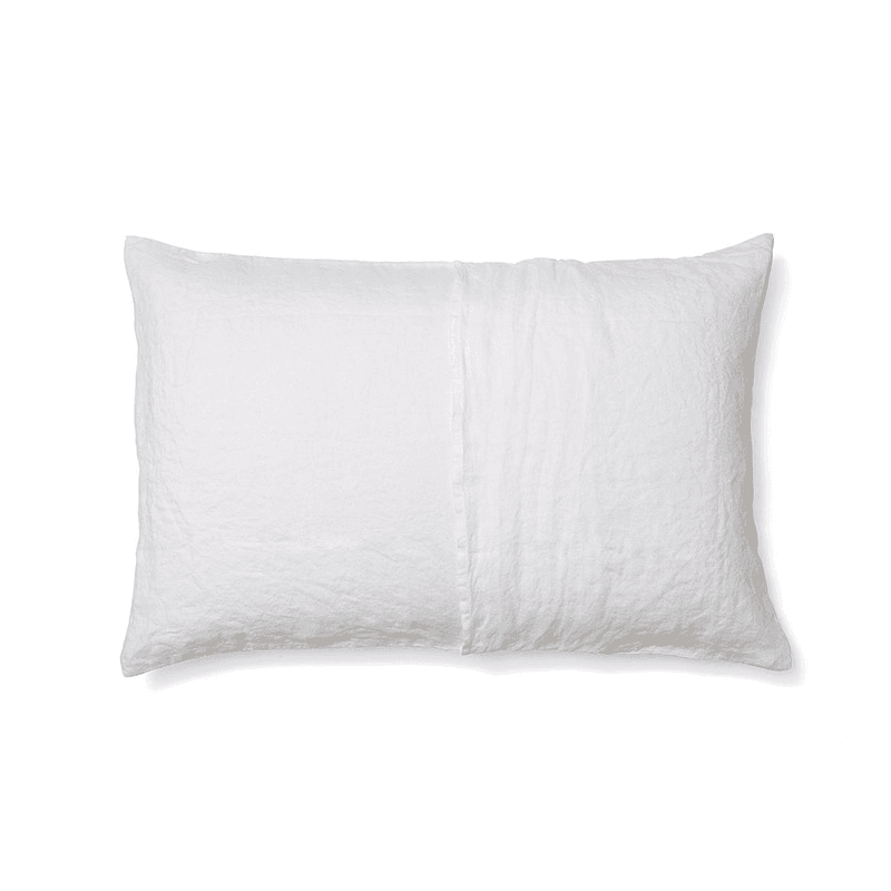 Linen Pair of Standard Pillowcases, Snow