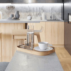 Image showing the Bellhop 402 Rectangular Tray, Oak product.