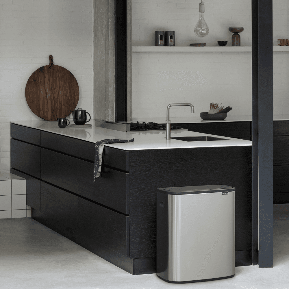Bo Touch bin, 30 litre, Matt Steel Fingerprint Proof