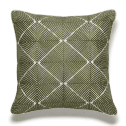 Image showing the Hirkani Diamond Pillow Cover, 51 x 51cm, Moss product.