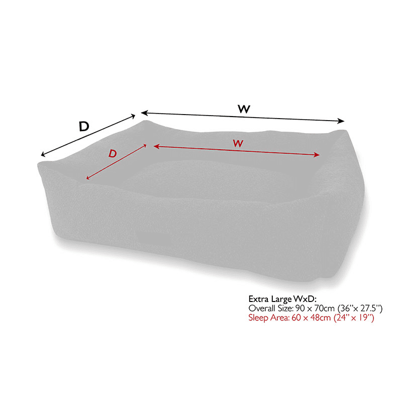 Luxury Boucle Box Bed, 90 x 70cm, Ivory