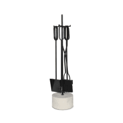 Image showing the Oldbury Cement Fireside Tool Set, H22cm, Black product.