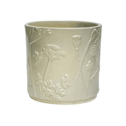 Image showing the Kew Botanical Retreat Stoneware Meadow Planter, D18cm, Cream product.