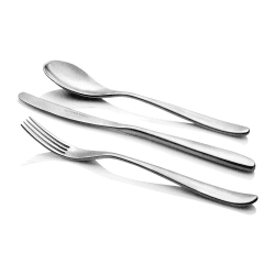Image showing the Olive 42 piece set, satin finish stainless steel product.