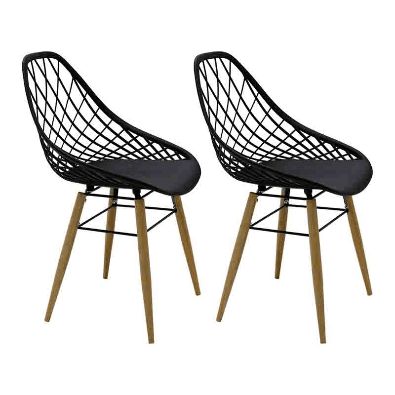 Philo Set of 2 Chairs, Black