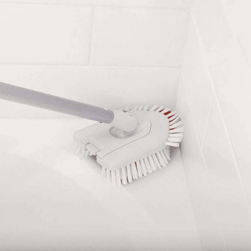 Extendable tub & tile brush, Black/Silver