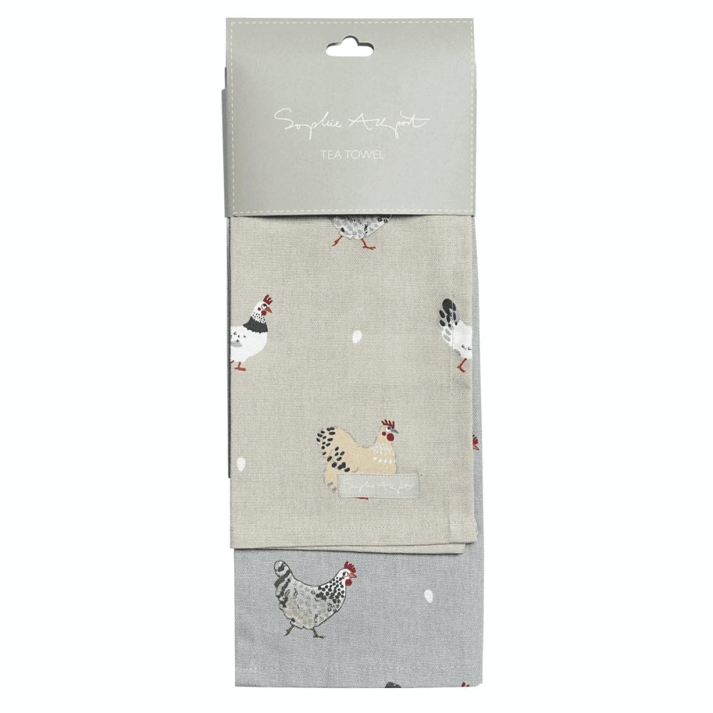 Lay A Little Egg Hen Set of 2 tea towels, 45 x 65cm