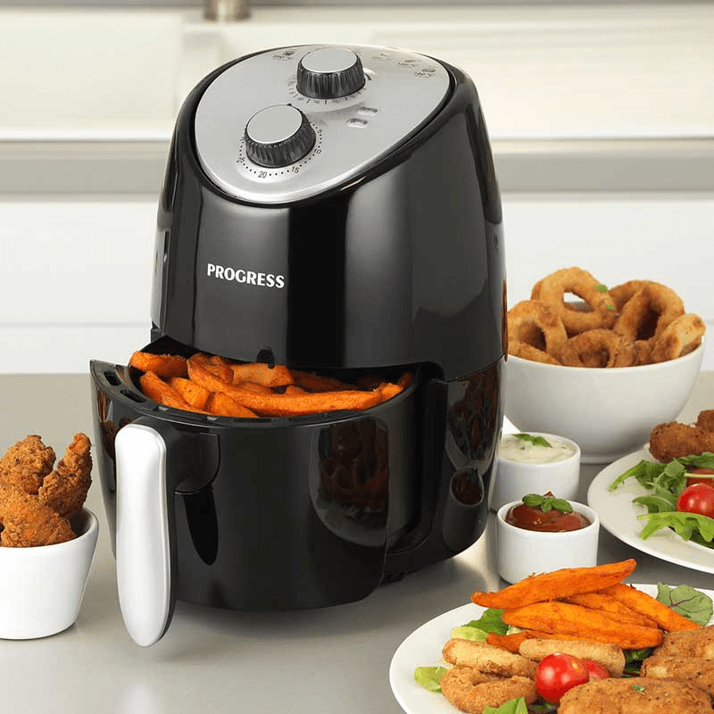 Compact Hot Air Fryer, 2L, Black