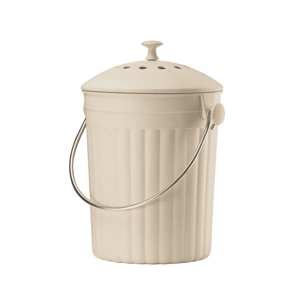 Eco compost pail, 28 x 18cm - 4.5 litre, Cream