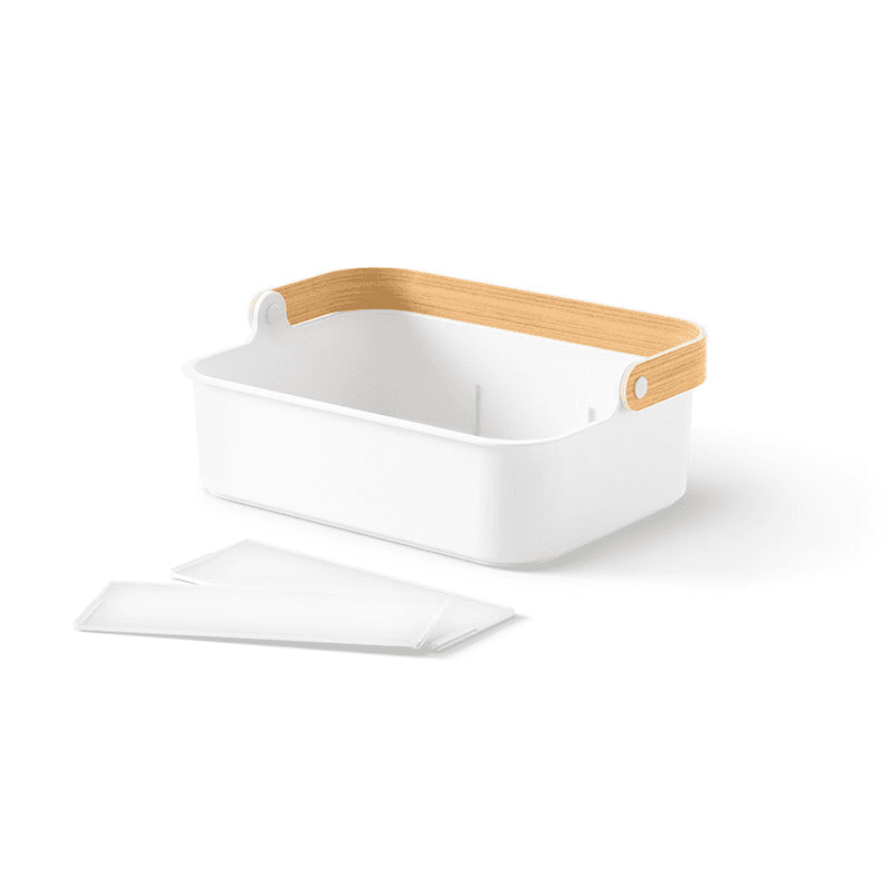Bellwood Bin, White & Natural