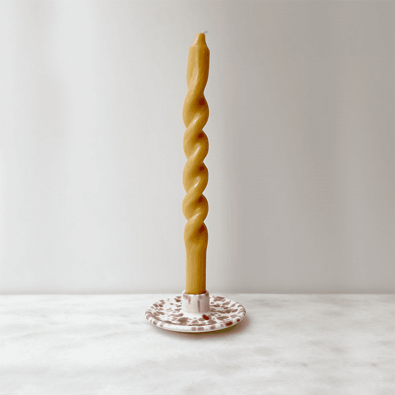 Splatter Candle Holder, Cranberry