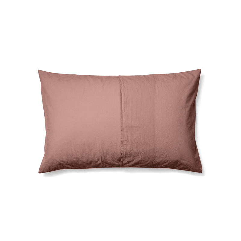 Relaxed Cotton Pair of Standard Pillowcases, Rust