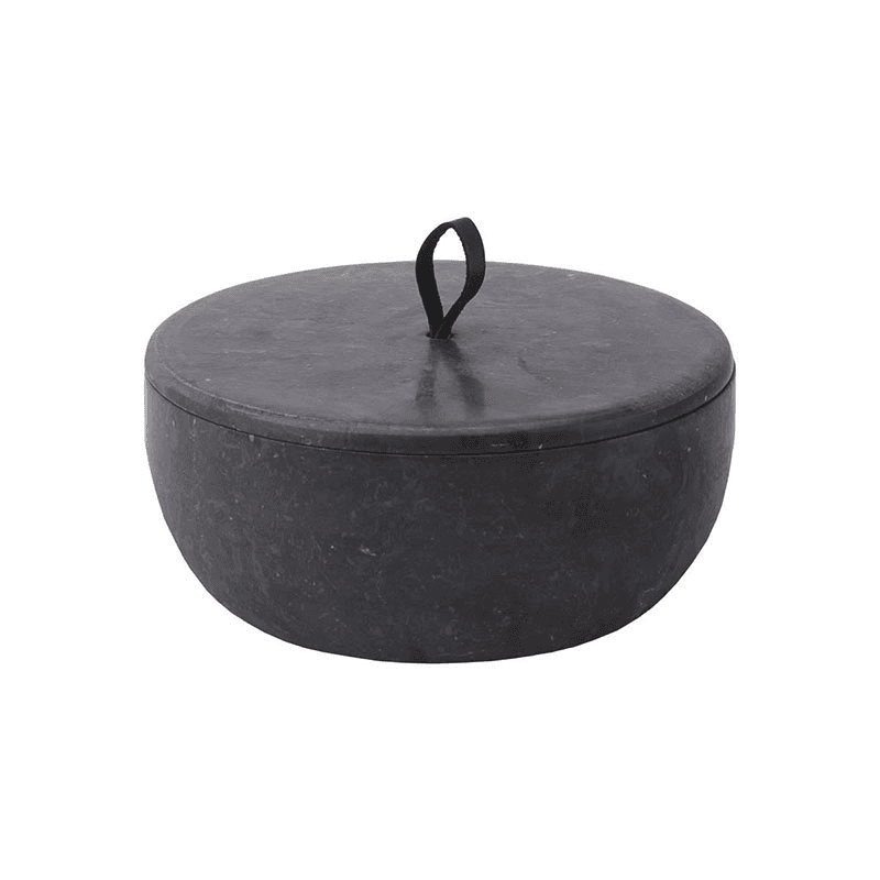 Hammam Bowl with Lid, Dark grey