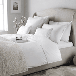 Image showing the Avignon - 200 Thread Count Cotton King duvet cover, W225 x L220cm, White product.