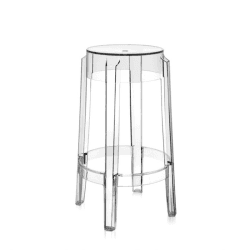 Image showing the Philippe Starck 2005 Charles Ghost Stool, H65cm, Crystal product.