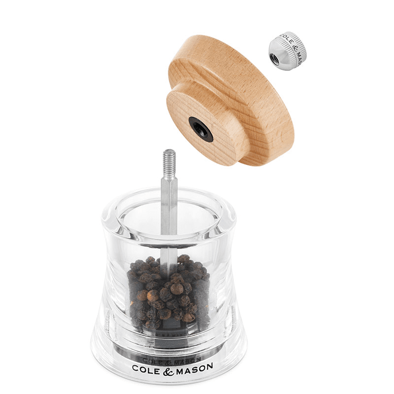 Holborn AcryliC Pepper Mill, 95mm, Natural Beech
