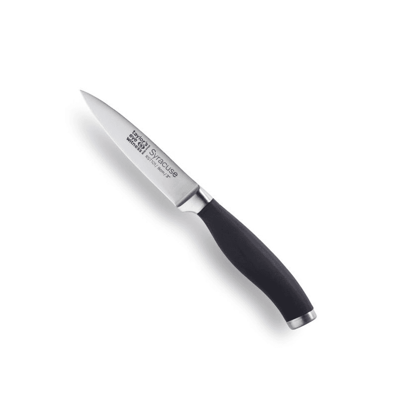 Syracuse Soft Grip Paring Knife, 8cm, Black
