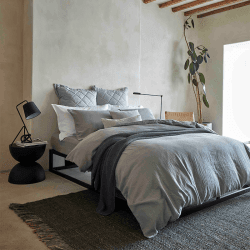 Image showing the Organic Retreat Duvet Set, Super King, Soft Grey product.