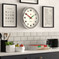 Image showing the Superstore Wall Clock, 40cm, Chrome product.