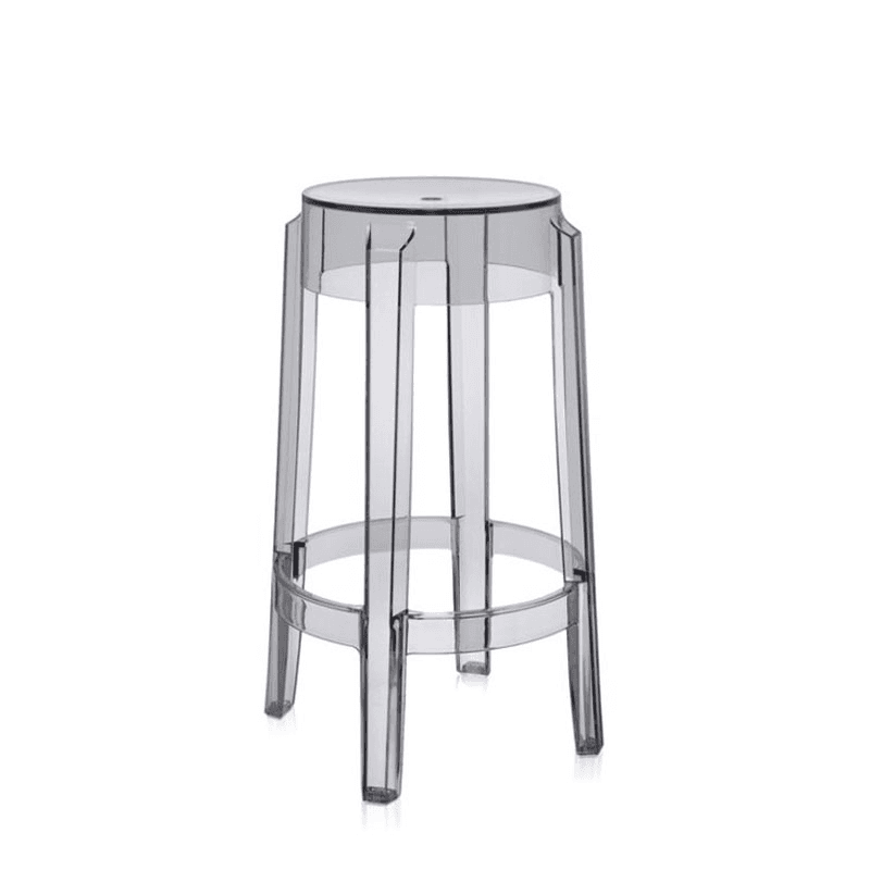 Philippe Starck 2005 Charles Ghost Stool, H65cm, Smoke Grey