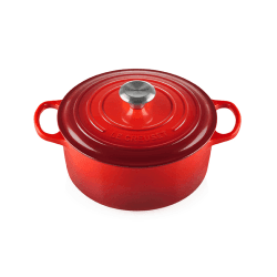Image showing the Signature Cast Iron Round casserole, 28cm - 6.7 litre, cerise product.