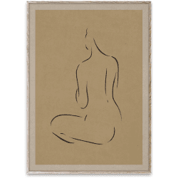 Image showing the Grace III Framed Print, 30 x 40cm, Beige product.