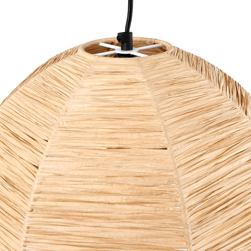 Petal Scalloped Pendant, H118cm, Raffia