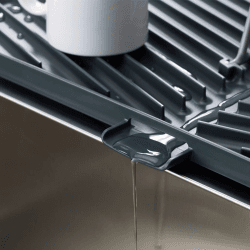 Image showing the Flip-Up Draining board, H2.4 x W40 x D31.9cm, Grey product.