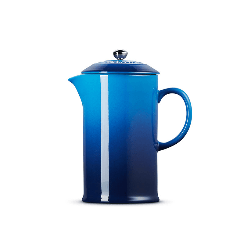 Stoneware Cafetiere with Metal Press, 1L, Azure