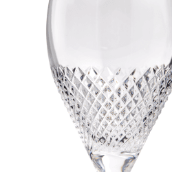 Image showing the Diamond Mosaic Set of 2 White Wine Glasses, 240ml, Clear product.