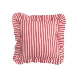 Image showing the Candy Stripe Cushion Cover, 45 x 45cm, Cherry Red product.