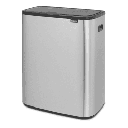 Image showing the Bo Touch bin, 30 litre, Matt Steel Fingerprint Proof product.
