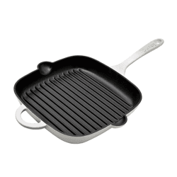 Image showing the Natural Cast Iron Griddle pan, 47 x 25 x 4cm, Light Grey product.