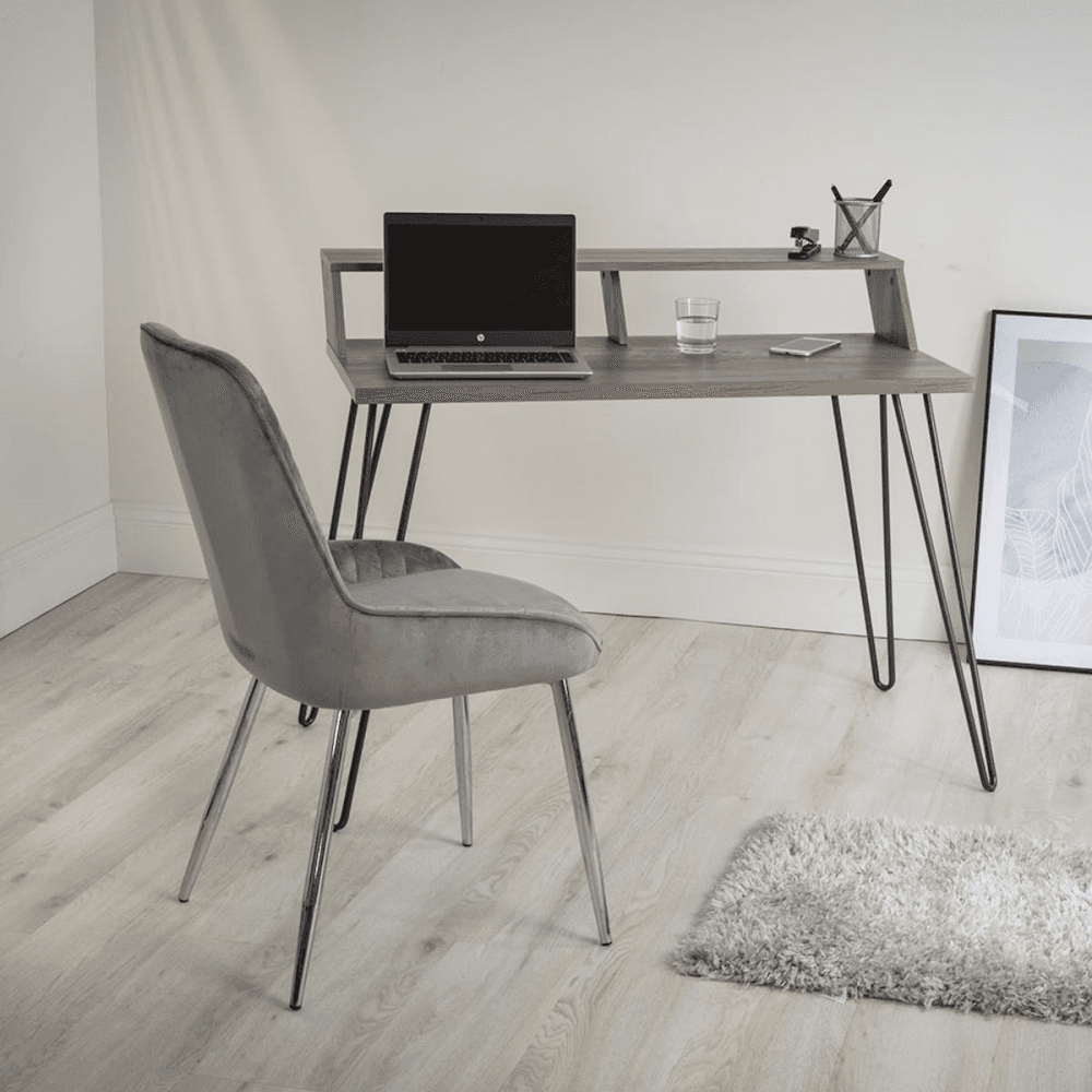 Bea Smart Desk, Grey, Grey