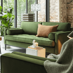 Image showing the Model 02 3 Seater Velvet Sofa, Vine product.