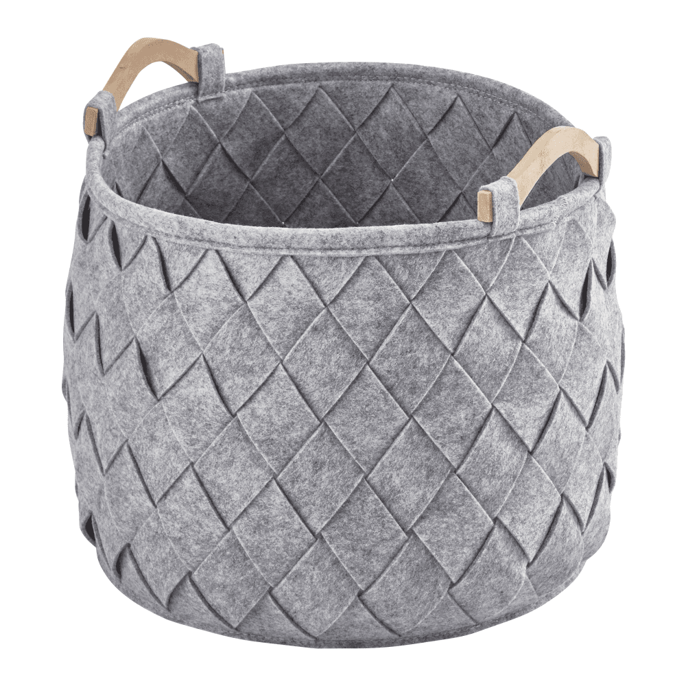 Amy Medium storage basket, 35 x 35cm - 33L, Silver